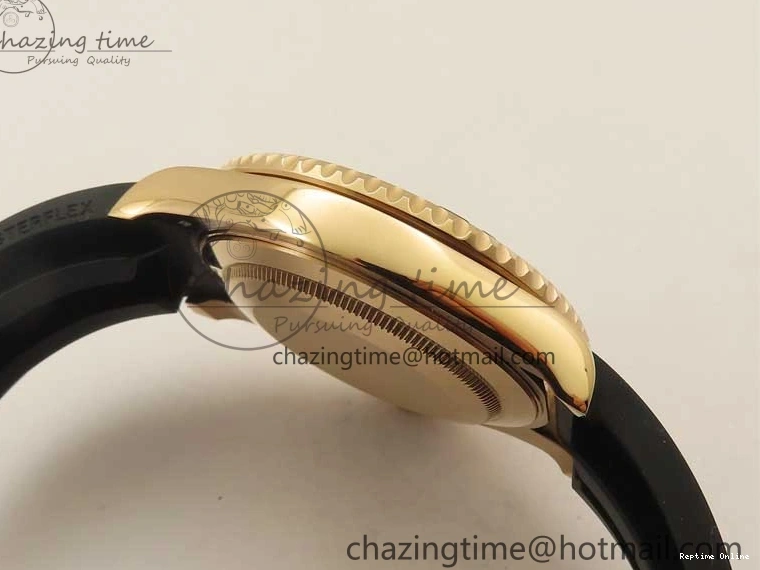 0405 Yacht-Master 126655 RG 3EF 1:1 Best Edition Black Ceramic Bezel on Black Rubber Strap VS Reliable 2488